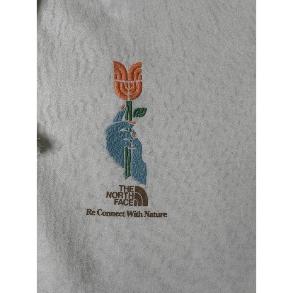 The North Face Women's Hoodie Earth Day Re Connect With Nature Cream Rare XS - Picture 13 of 13